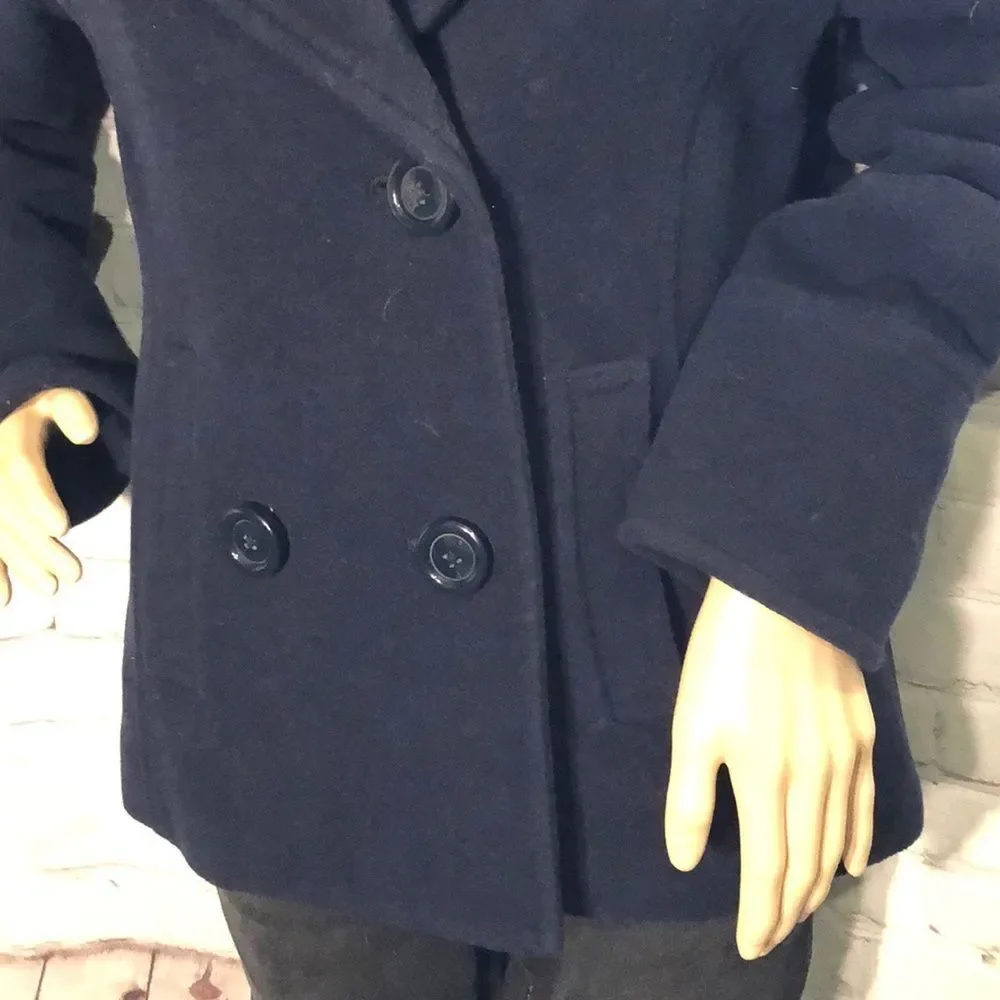 American Eagle Outfitters AEO Navy Blue Peacoat Quilted Lining Medium M - Picture 3 of 11